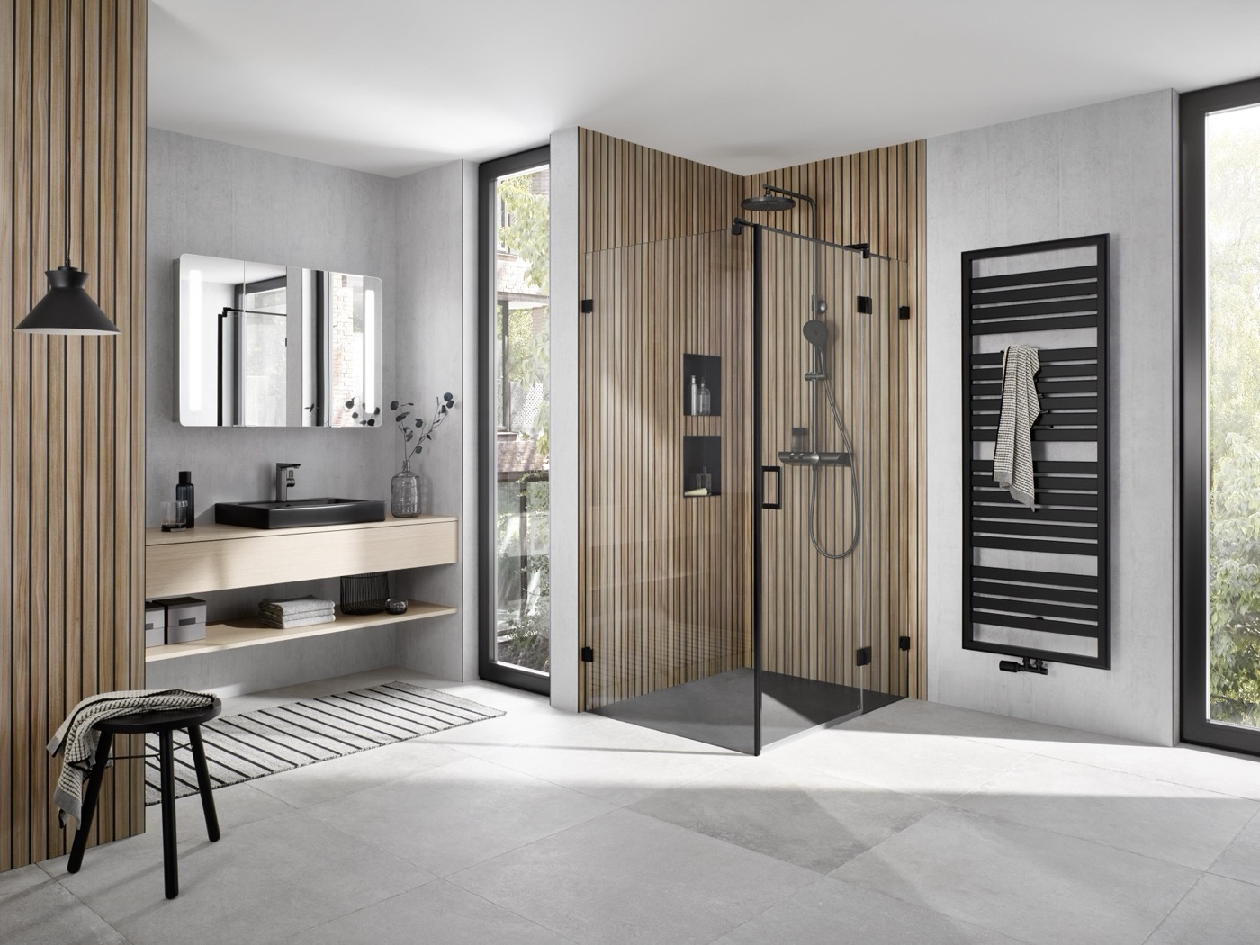 Barrierefreies Bad mit bodengleicher Dusche von InnSAN