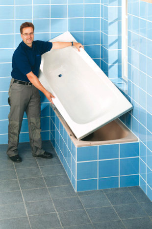 Eine neue Wanne, ohne die alte zu entfernen