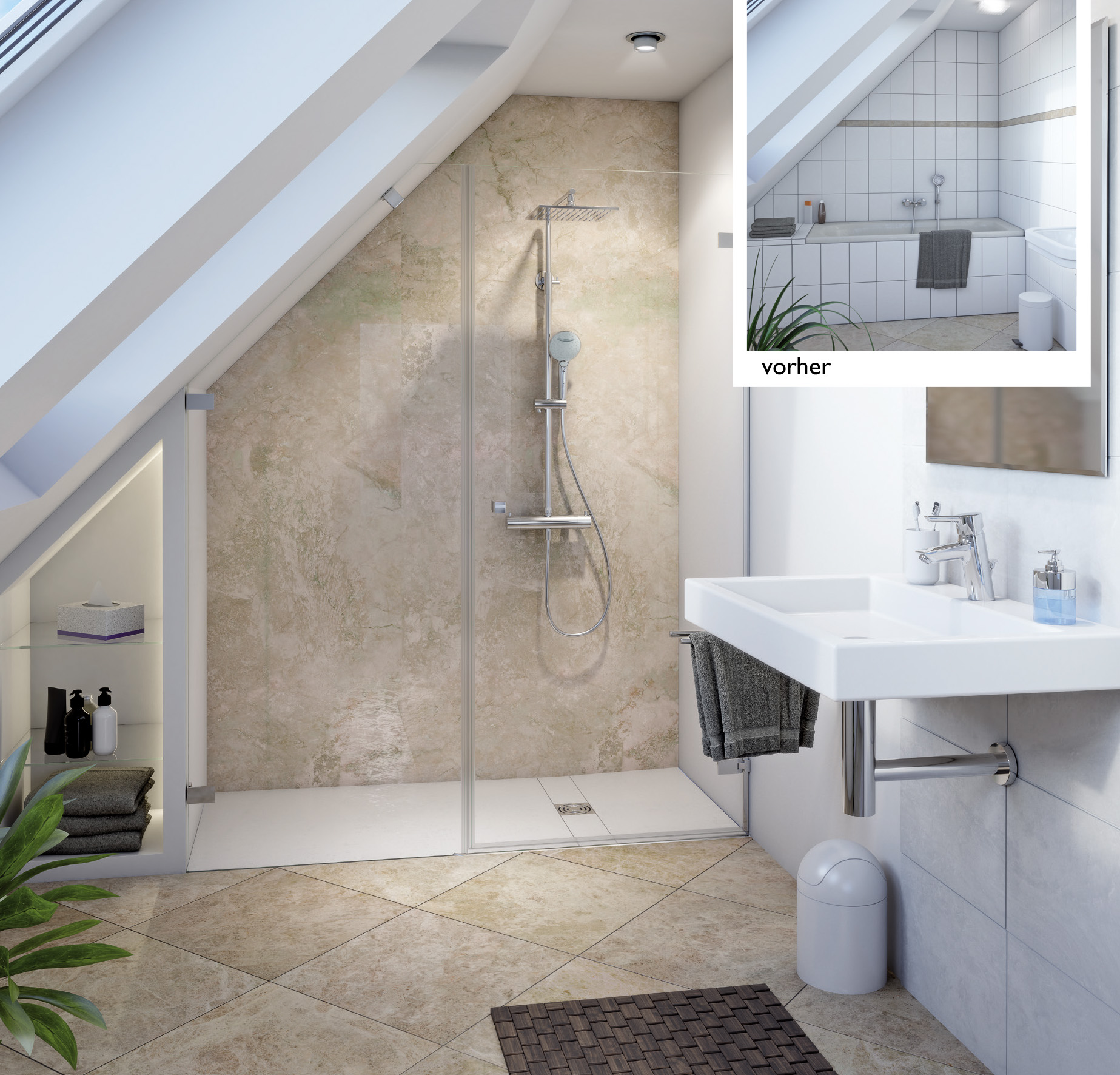 Barrierefreie Dusche